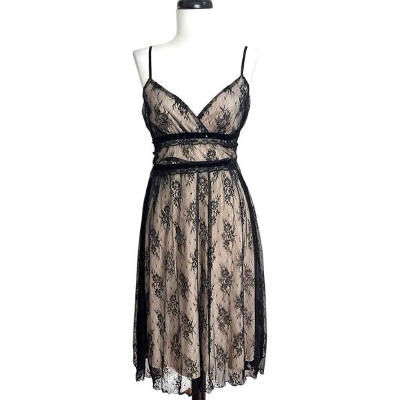 Ruby Rox Y2K Babydoll Floral Lace Dress S Whimsigot Fairy Grunge Sequin Mesh - Picture 1 of 13